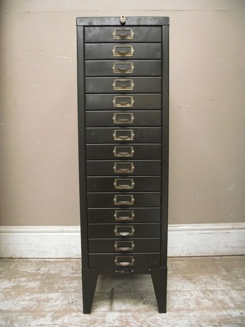 vintage stor index cabinet